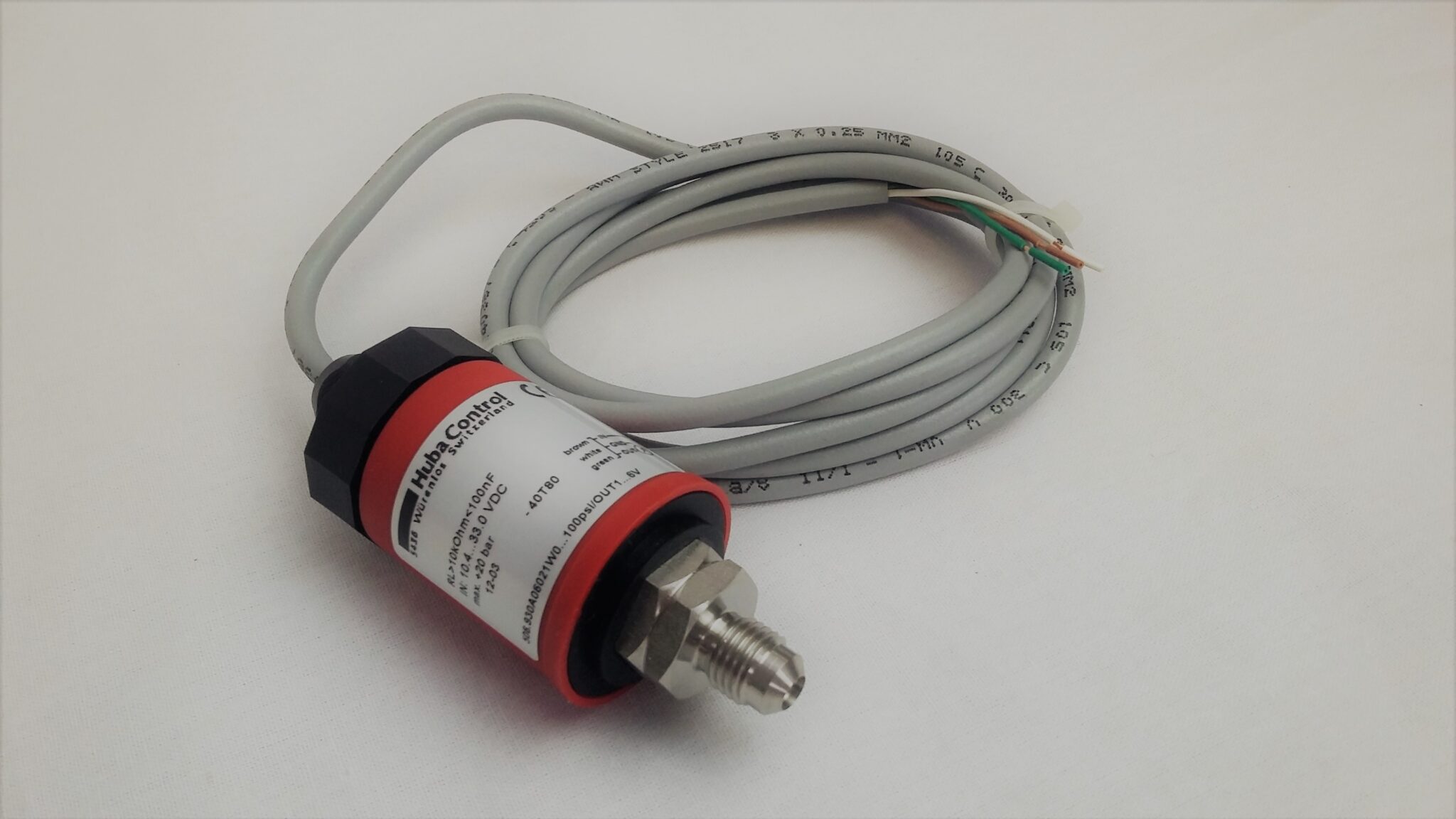 Pressure Transducer Suction 100PSI 3 Wire 16 VDC Maxey Moverley
